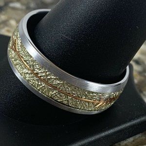 8mm Gold Tone Arrow Design Size 12